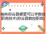 榆林府谷县哪里可以学数控职高技术(府谷县数控职高)