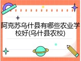 阿克苏乌什县有哪些农业学校好(乌什县农校)