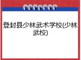 登封县少林武术学校(少林武校)