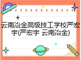 云南冶金高级技工学校严宏宇(严宏宇 云南冶金)
