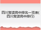 四川复读高中排名一览表(四川复读高中排行)