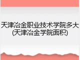 天津冶金职业技术学院多大(天津冶金学院面积)