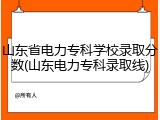 山东省电力专科学校录取分数(山东电力专科录取线)