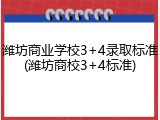 潍坊商业学校3+4录取标准(潍坊商校3+4标准)