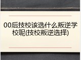 00后技校该选什么叛逆学校呢(技校叛逆选择)