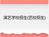 演艺学校招生(艺校招生)