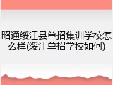 昭通绥江县单招集训学校怎么样(绥江单招学校如何)