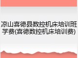 凉山喜德县数控机床培训班学费(喜德数控机床培训费)