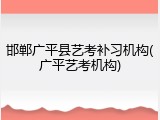 邯郸广平县艺考补习机构(广平艺考机构)