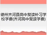 德州齐河县高中复读补习学校学费(齐河高中复读学费)
