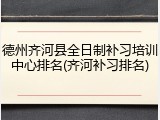 德州齐河县全日制补习培训中心排名(齐河补习排名)