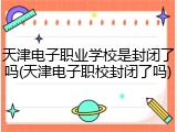 天津电子职业学校是封闭了吗(天津电子职校封闭了吗)