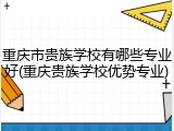 重庆市贵族学校有哪些专业好(重庆贵族学校优势专业)