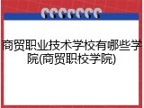 商贸职业技术学校有哪些学院(商贸职校学院)