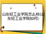 山东轻工业学院怎么样(山东轻工业学院如何)