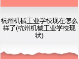 杭州机械工业学校现在怎么样了(杭州机械工业学校现状)