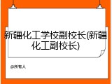 新疆化工学校副校长(新疆化工副校长)