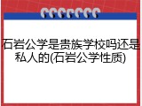 石岩公学是贵族学校吗还是私人的(石岩公学性质)