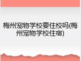 梅州宠物学校要住校吗(梅州宠物学校住宿)