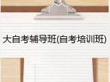 大自考辅导班(自考培训班)