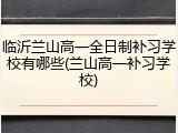临沂兰山高一全日制补习学校有哪些(兰山高一补习学校)