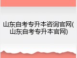 山东自考专升本咨询官网(山东自考专升本官网)