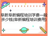 阜新阜新编程培训学费一般多少钱(阜新编程培训费用)