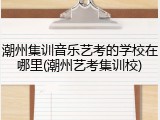 潮州集训音乐艺考的学校在哪里(潮州艺考集训校)