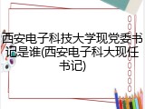 西安电子科技大学现党委书记是谁(西安电子科大现任书记)