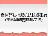霍林郭勒挖掘机技校哪里有(霍林郭勒挖掘机学校)