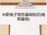 中职电子商务基础知识(电商基础)
