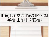 山东电子商务比较好的专科学校(山东电商强校)