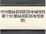 忻州繁峙县高职高考辅导班哪个好(繁峙高职高考班推荐)