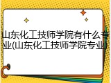 山东化工技师学院有什么专业(山东化工技师学院专业)