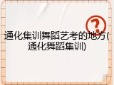 通化集训舞蹈艺考的地方(通化舞蹈集训)