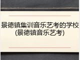 景德镇集训音乐艺考的学校(景德镇音乐艺考)
