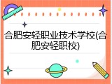 合肥安轻职业技术学校(合肥安轻职校)