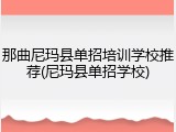 那曲尼玛县单招培训学校推荐(尼玛县单招学校)
