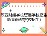 陕西财经学校贸易学校招生简章(陕财贸校招生)