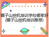 碾子山挖机培训学校哪家好(碾子山挖机培训推荐)