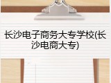 长沙电子商务大专学校(长沙电商大专)