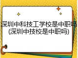 深圳中科技工学校是中职吗(深圳中技校是中职吗)