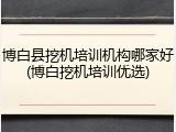 博白县挖机培训机构哪家好(博白挖机培训优选)