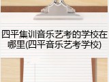 四平集训音乐艺考的学校在哪里(四平音乐艺考学校)