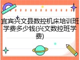 宜宾兴文县数控机床培训班学费多少钱(兴文数控班学费)