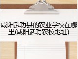 咸阳武功县的农业学校在哪里(咸阳武功农校地址)