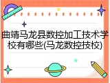 曲靖马龙县数控加工技术学校有哪些(马龙数控技校)