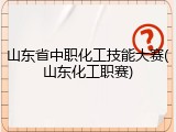 山东省中职化工技能大赛(山东化工职赛)