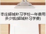枣庄峄城补习学校一年费用多少钱(峄城补习学费)