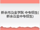 新余市冶金学院 中专招生(新余冶金中专招生)